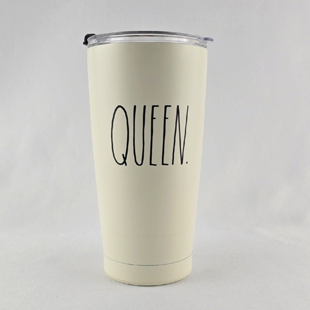 RAE DUNN Insulated Stainless Steel Tumbler Large Letters QUEEN 500ml